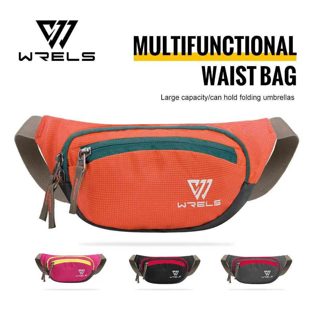 WRELS Running Waist Belt Bag Sport Multifunctional Ultralight Bounce Free Running Waist Pack Waterproof Fitness Mobile Phone BagT251126