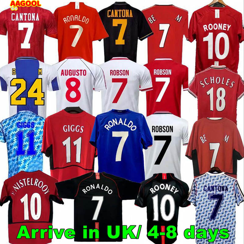 ManUnited Retro Soccer jersey football kit shirt Manchester vintage UTDs United Giggs SCHOLES Rooney CANTONA KEANE 98 99 90 92 94 96 04 06 07 08 09 RONALDO beckham