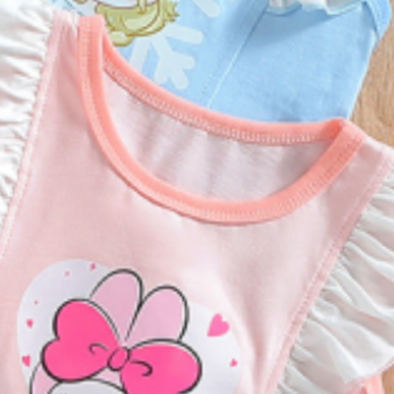 Disney little girl's two-piece set children's summer ballet dress set baby girl's puffy dress two-piece set princess dress holidays and