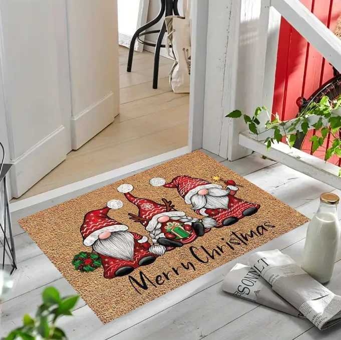 Merry Christmas Door Mat Sparkling Star Christmas Welcome Area Carpet Suitable Living Room Bedroom Kitchen Home Decoration MatsM251126
