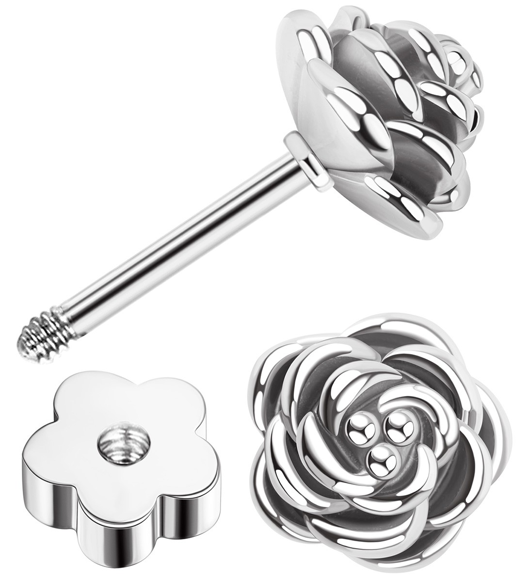 TUPMI CZ Screw Back Cartilage Earrings for Women,Tiny Silver Flatback Cubic Zirconia Stud Earrings Helix Earrings Cartilage Piercing Jewelry cartilage