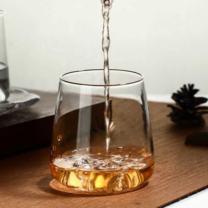 370ml/530ml Foreign Wine Glass Rotating Whiskey Glass Tumbler Cup Transparent Cocktail Tequila Glasses Cold Drink Mug Barware C251126