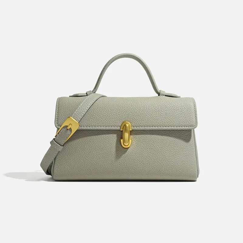 2024 Nuova Simple Fashion Litchi Texture Morbina In Pelle Morbida Per Camera Da Donna Edizione Casual Camera Singola Borsa Orizzontale W250425-image