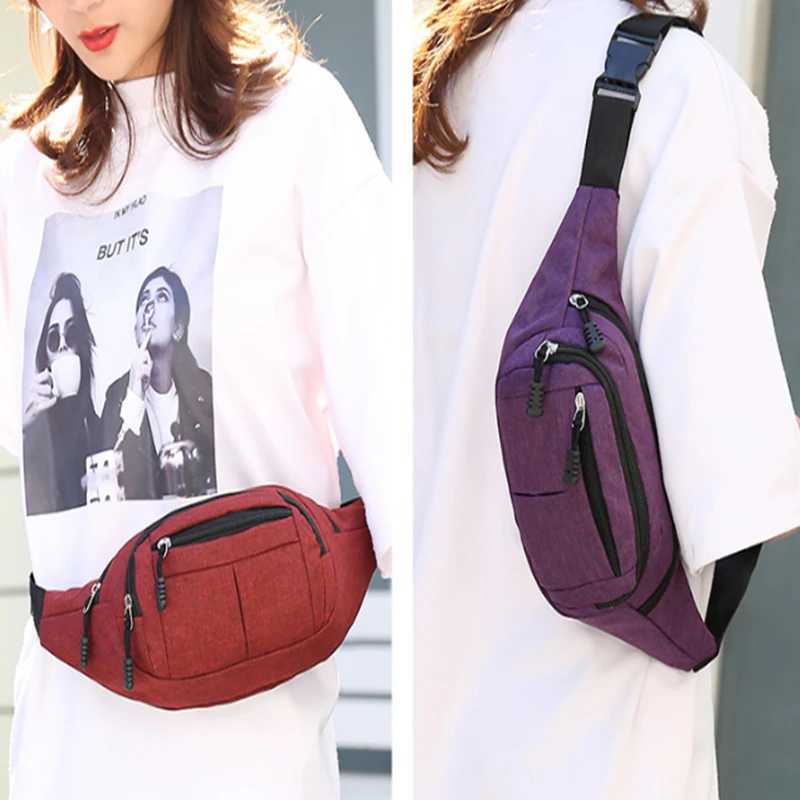 Mens Breast Package Waterproof Outdoor Sports Bag Canvas Pouch Korean-style Waist Bag Fanny Pouch Crossbody Male Banana BagT251126