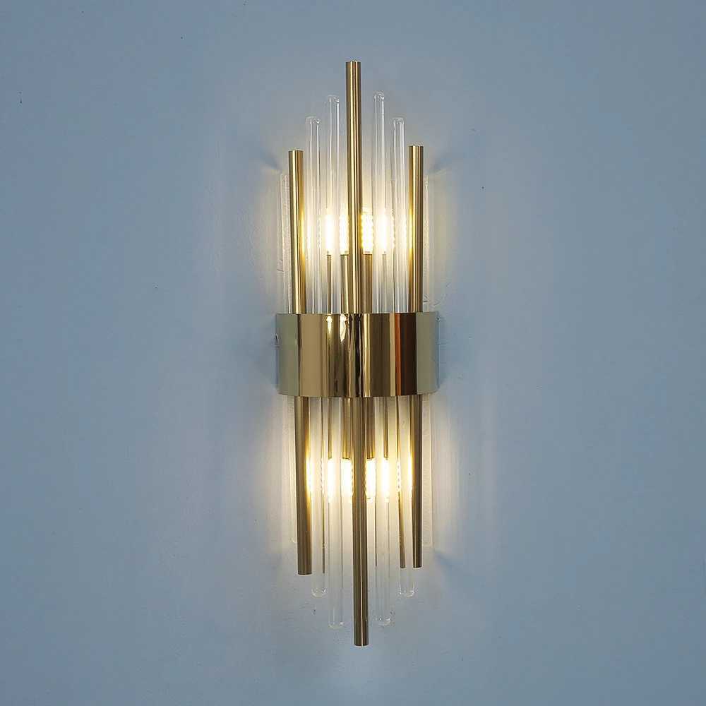 Light Luxury Wall Light Luxury Crystal Wall Lamp Decor for Living Room Bedroom Bedside FixturesTV Background Sconce Wall Lamps M251126