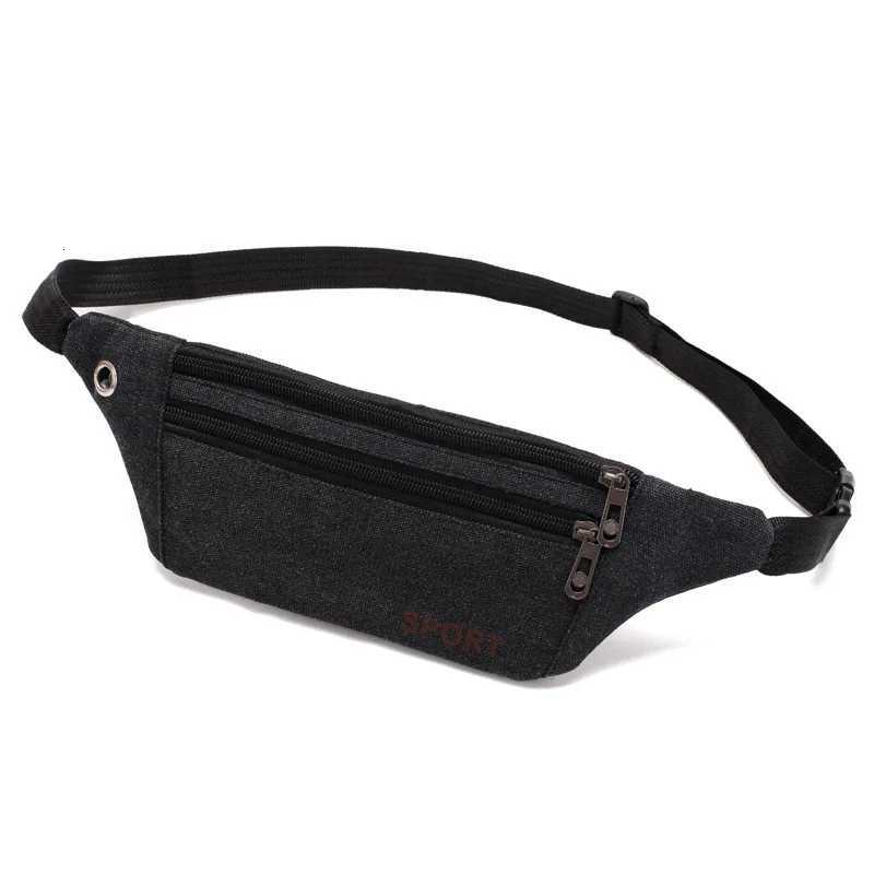 Multi-Pockets Fanny Pack Pouch Bag Outdoor Sports Women/Men Waist Packs Hip Purse Satchel Canvas Belt Bags Casual WalletT251126