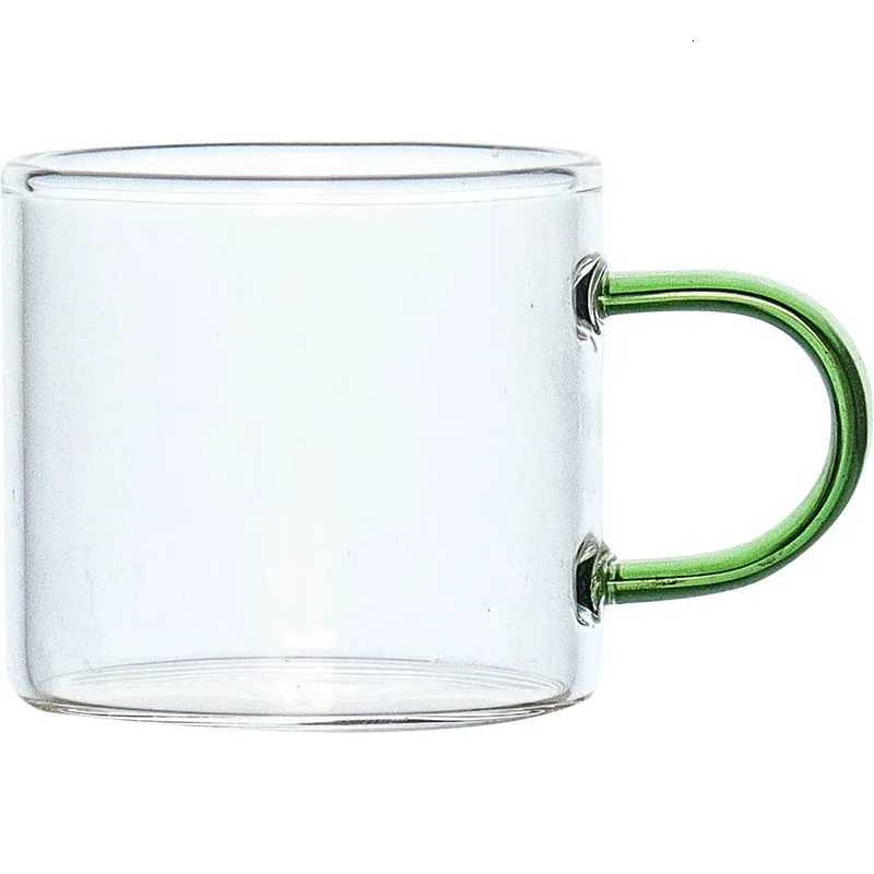 Transparent Glass Teacup with Handle Kung Fu Tea Cup Set Master Thick Heat-Resistant with Handle Green Coffee Wine Glasses C251126