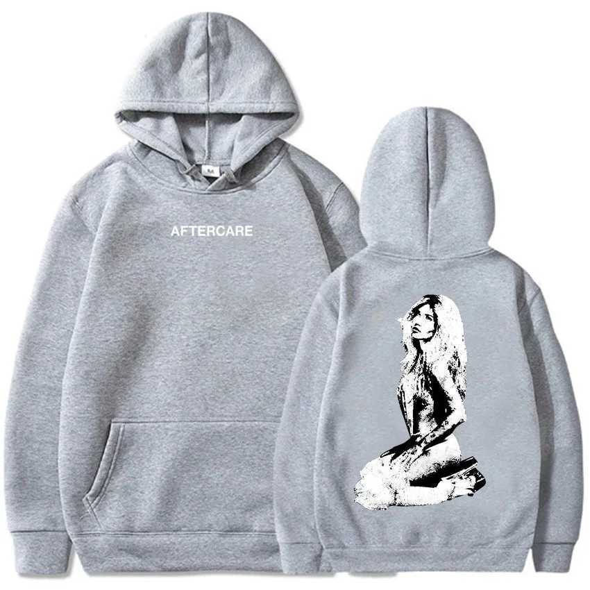 AFTERCARE like hoodie Nessa Barrett singer print sweatshirt Mens long-sLeeved streetwear hooded sweatshirt J251136