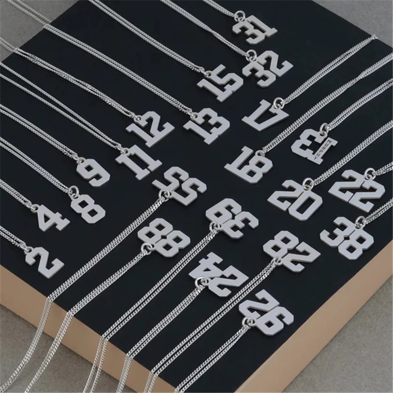 Customized Any Lucky Numbers Personalization Hip Hop Basketball Number Legend 23 Stainless Steel Necklaces The Gift For Men 250425