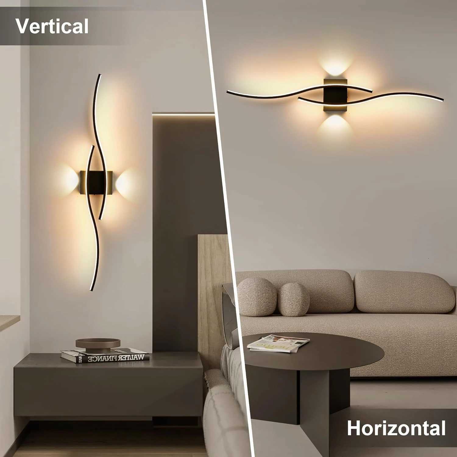 LED Wall Lamp Modern Home Room Decoration Wall Light Bedroom Bedside Living Room Tv Background Long-Strip Interior Wall Sconces M251126