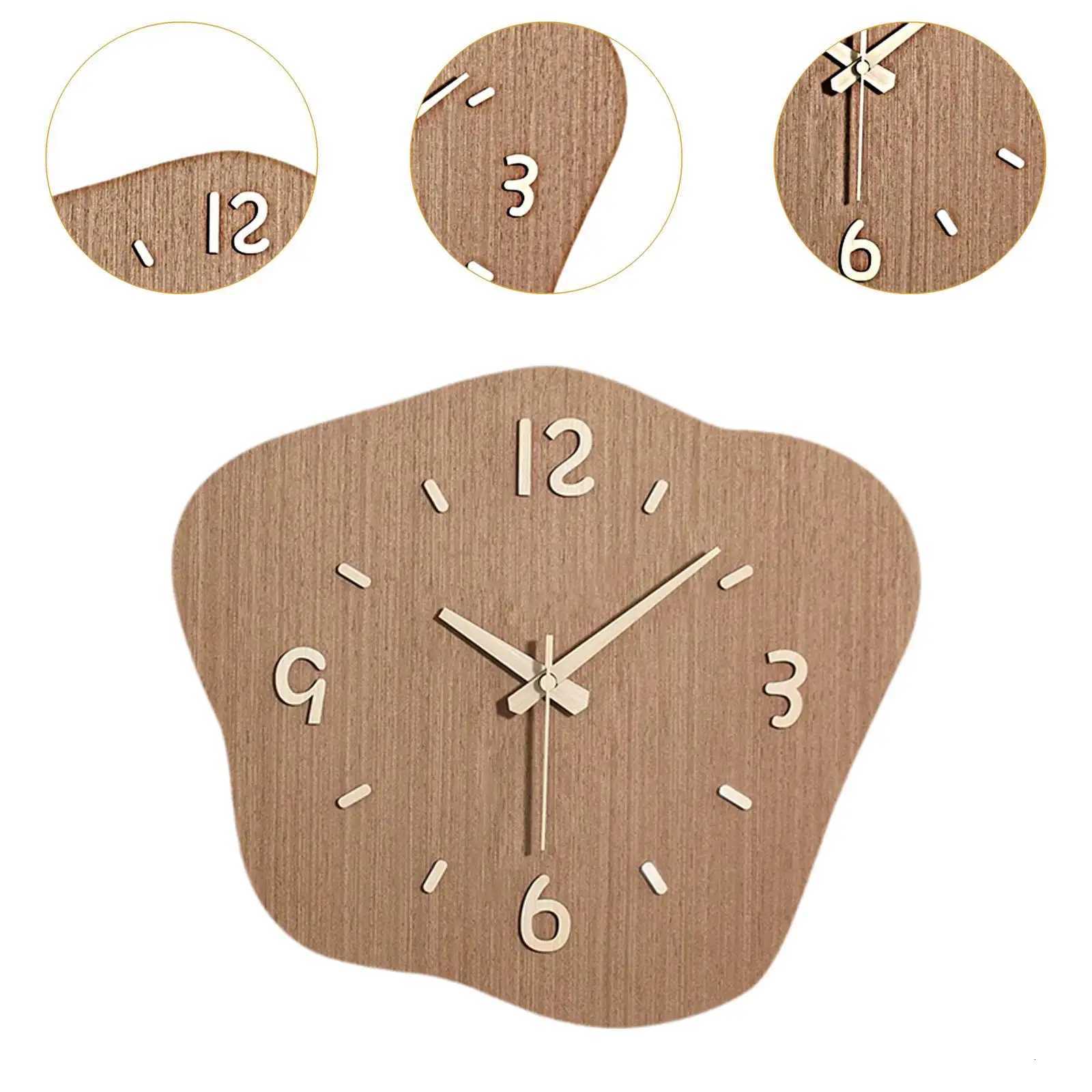 Wall Clock Irregular Clock Hanging Ornament Wall Decor for Dining Room Apartment C251126