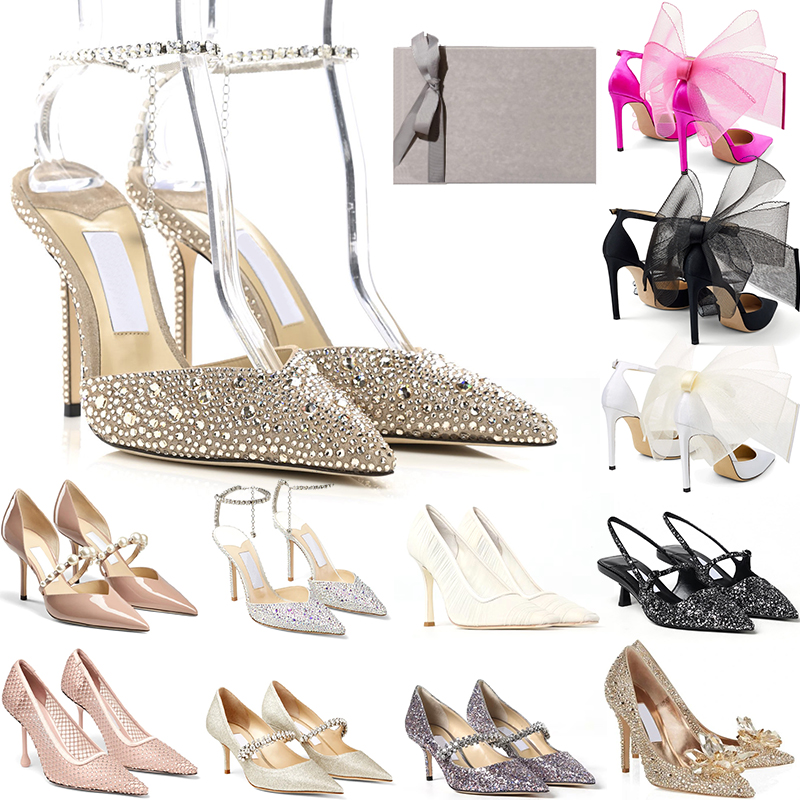 designer high heels dress shoes for women black white nude loafers luxury heel patent leather diamond womens wedding party shoe jimmies cho Stiletto Heel