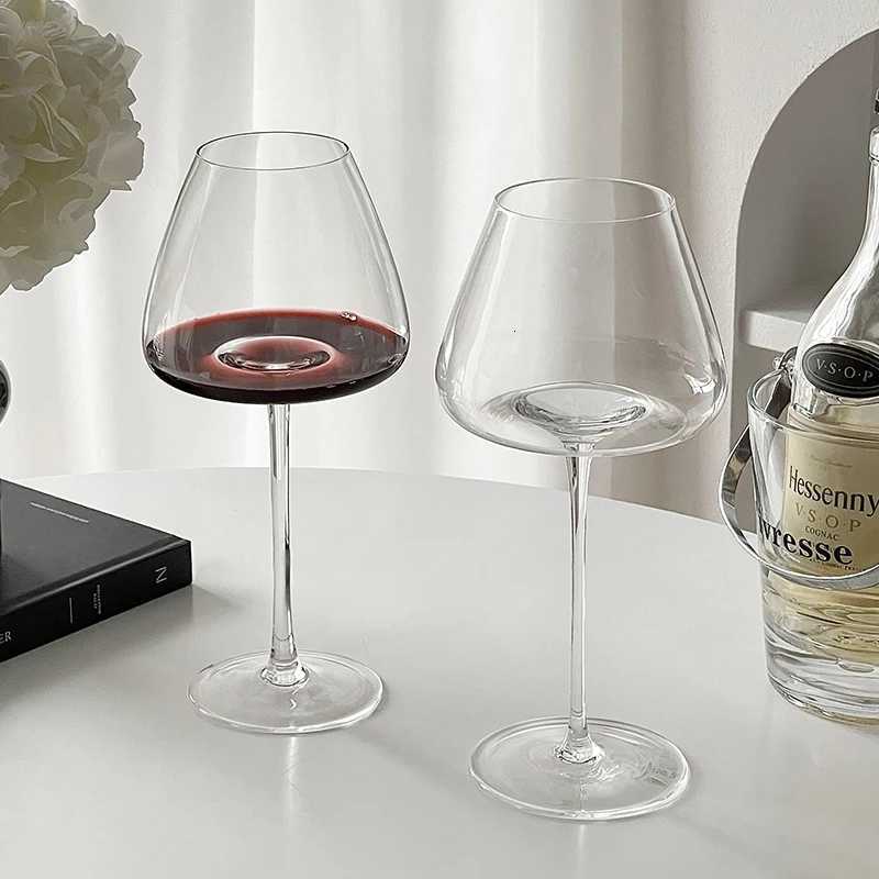 European-style Large-Bellied Burgundy Red Wine Glass Luxury And High-end Feel Home Crystal Glass Stemmed Wine Glass C251126