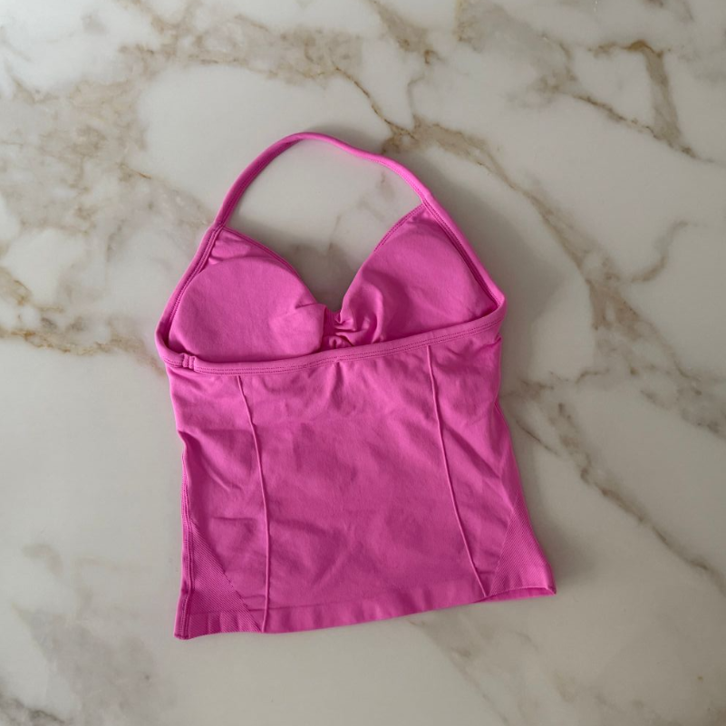 New Longline Strappy Top Sports Vest Women Seamless Yoga Tank Tops Ruched Backless Gym Clothes Workout Sleeveless Shirts With Chest Padded Outfit Bra