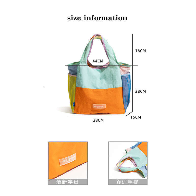 CKKUI Dopamine Tote Singapore Niche Design Canvas Bag Lightweight Foldable Eco friendly Handbag