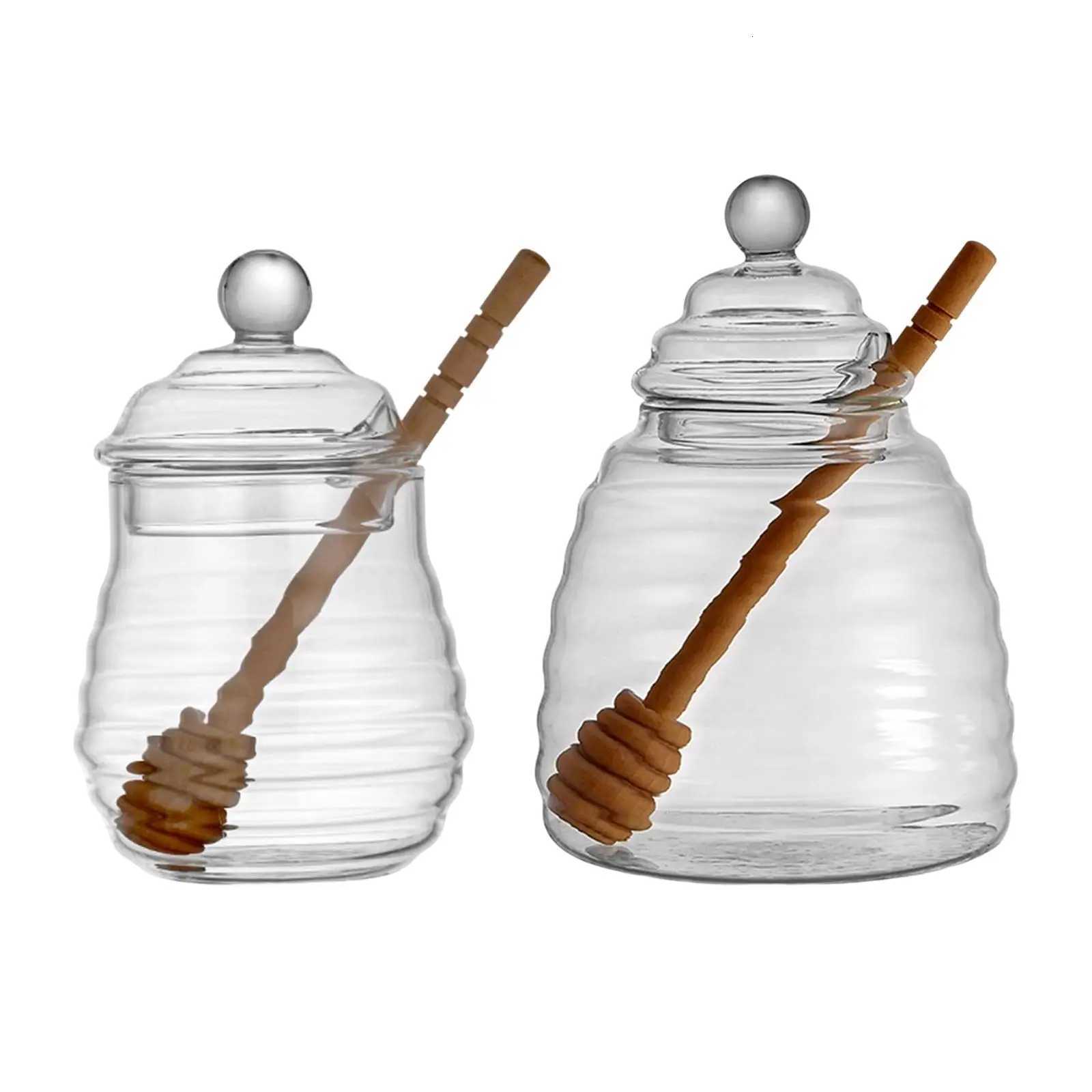 Honey Pot Honey Holder Glass Kitchen Tools Clear for Beverage Pickled food Y251126