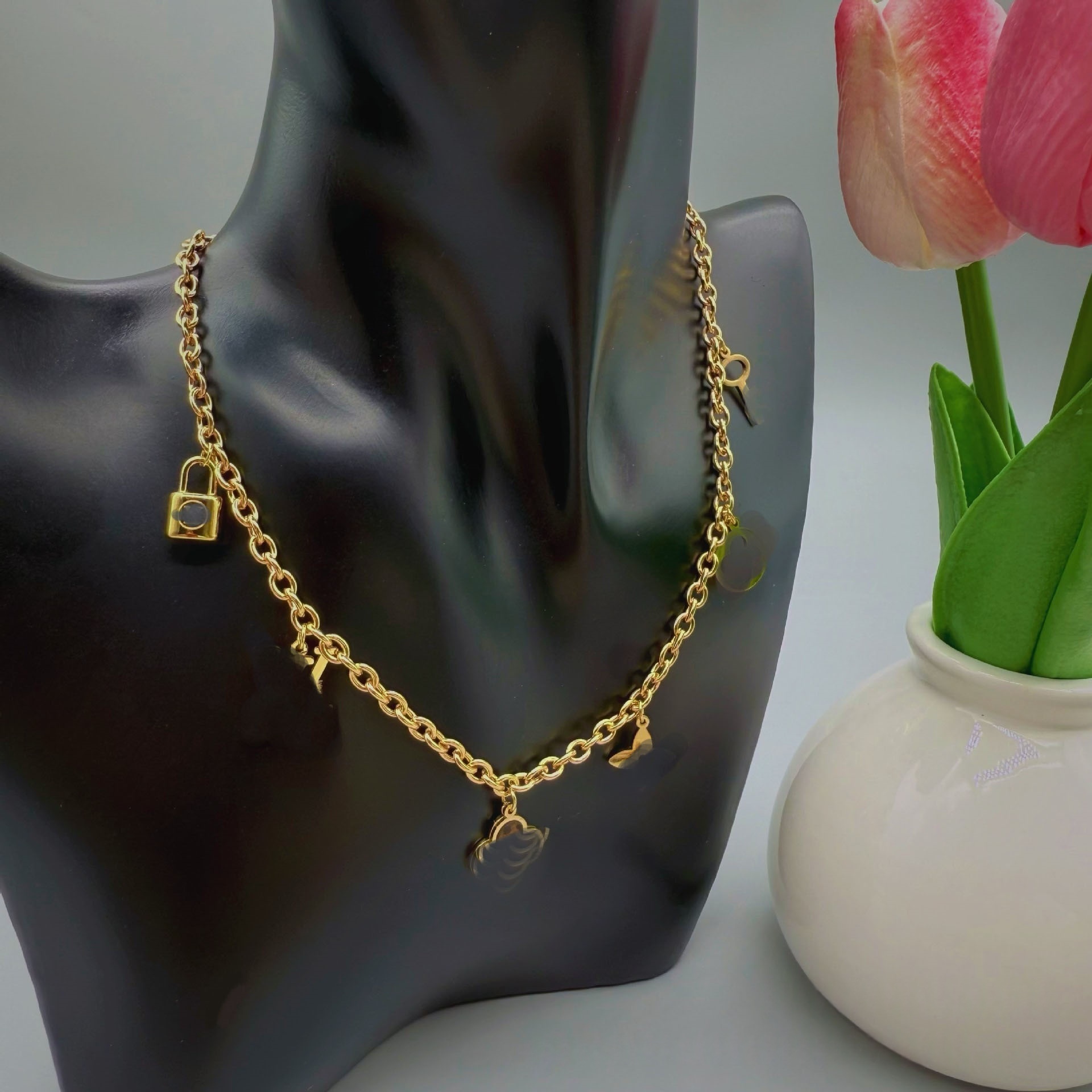 Pendant Necklaces Christmas Necklace Cuba Chain Necklace Necklace Christmas Gifts