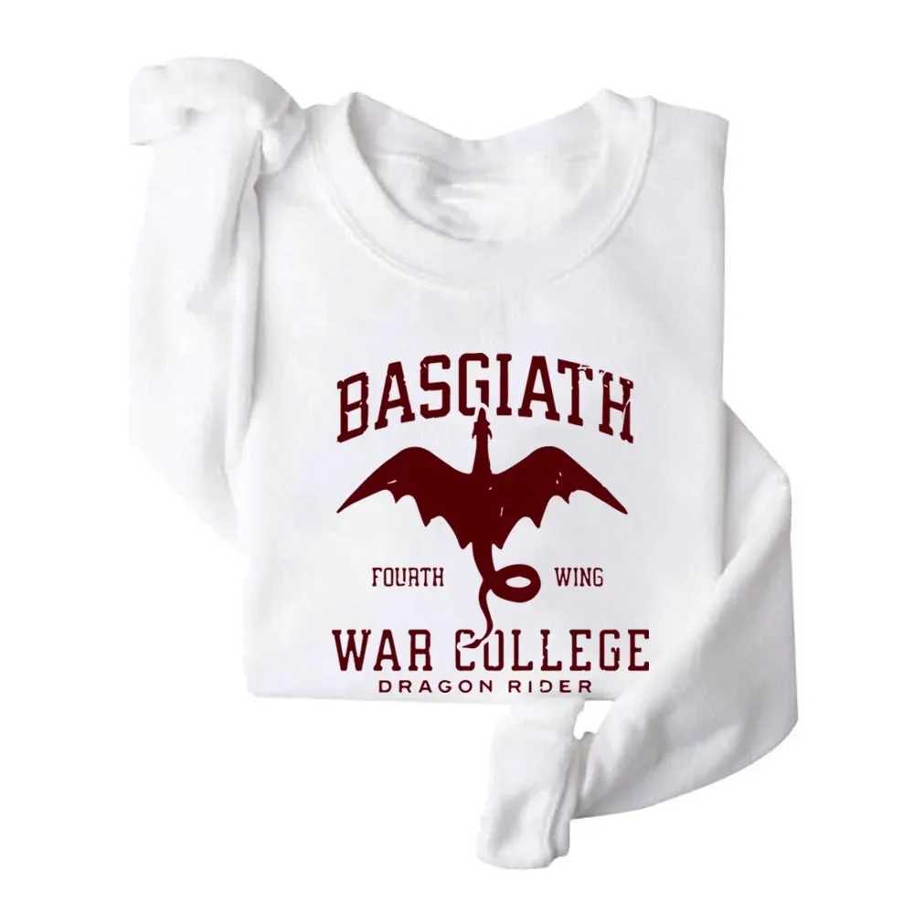 Vintage Fourth Wing Hoodie Sweatshirt Women Graphic Basgiath War College Hooded Sweatshirt K Pop Clothes Hoodies Women J251136