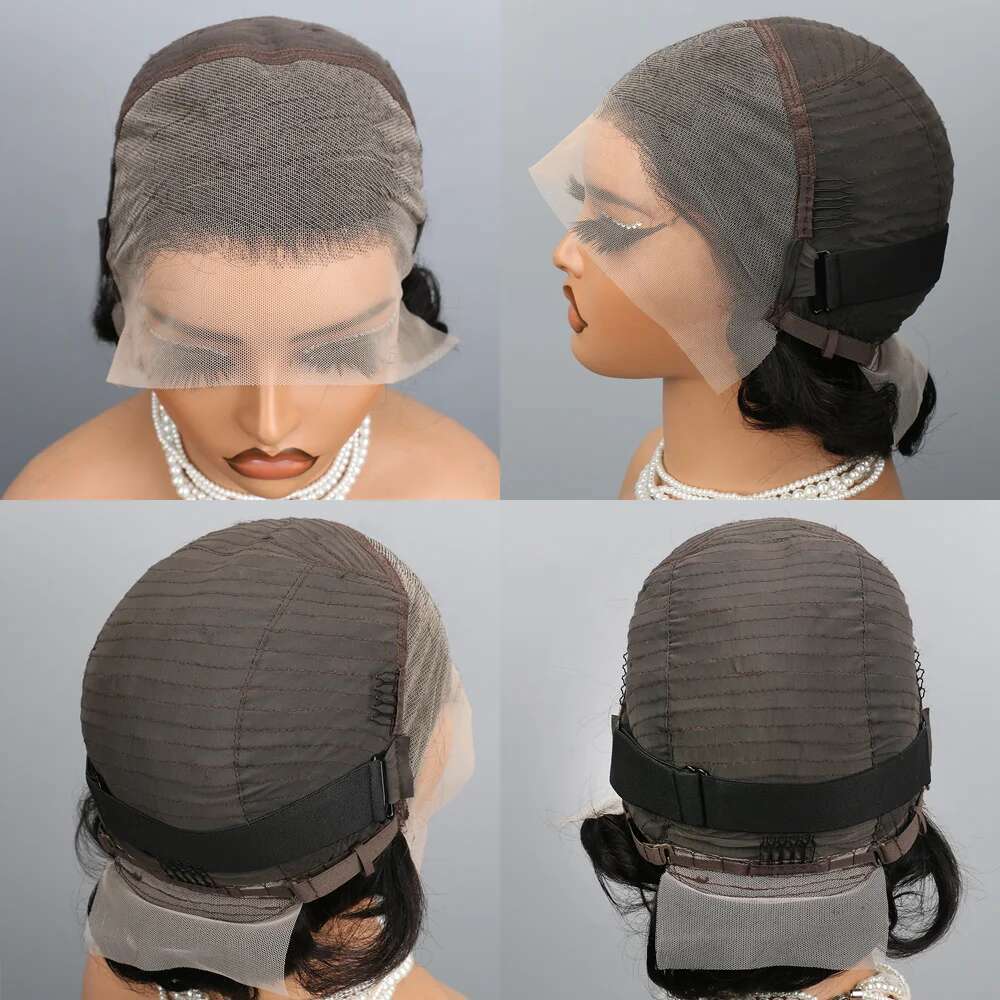 Wigs Human 13X4 Short Pixie Cut Lace Front For Women Transparent Frontal Wig Pre Plucked With Baby Hair