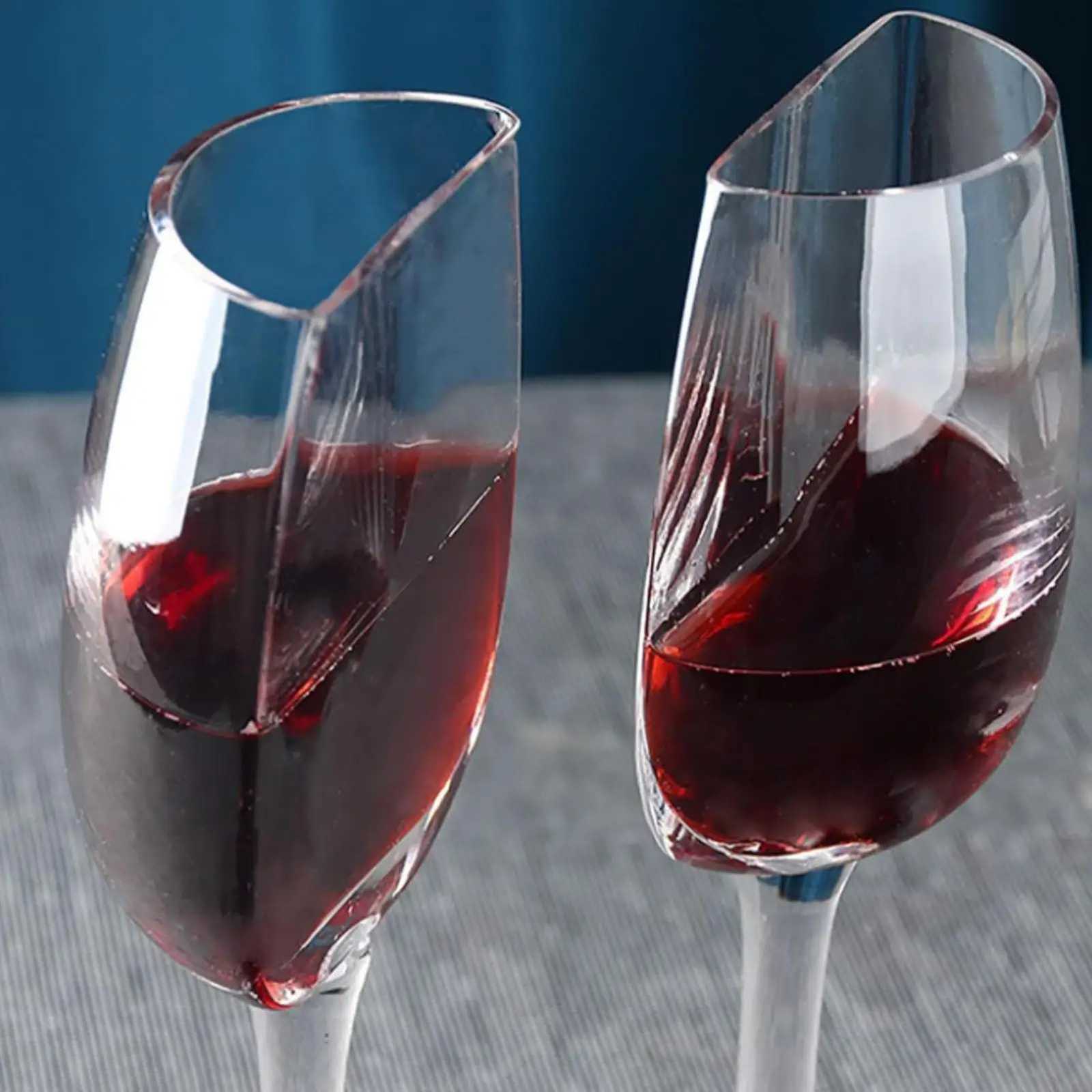 2pcs Semicircular Red Wine Cups 140ml Creative Crystal Glass Portable Clear Half Wine Glass fun European Creative Crystal Glass C251126