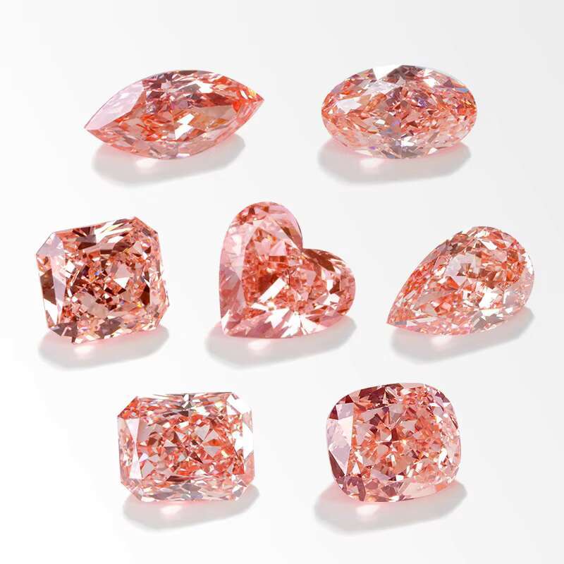 Spot IGI CVD Certified VVS1 Fancy Pink Pear Shape Brilliant Cut 4ct Loose Lab Diamonds