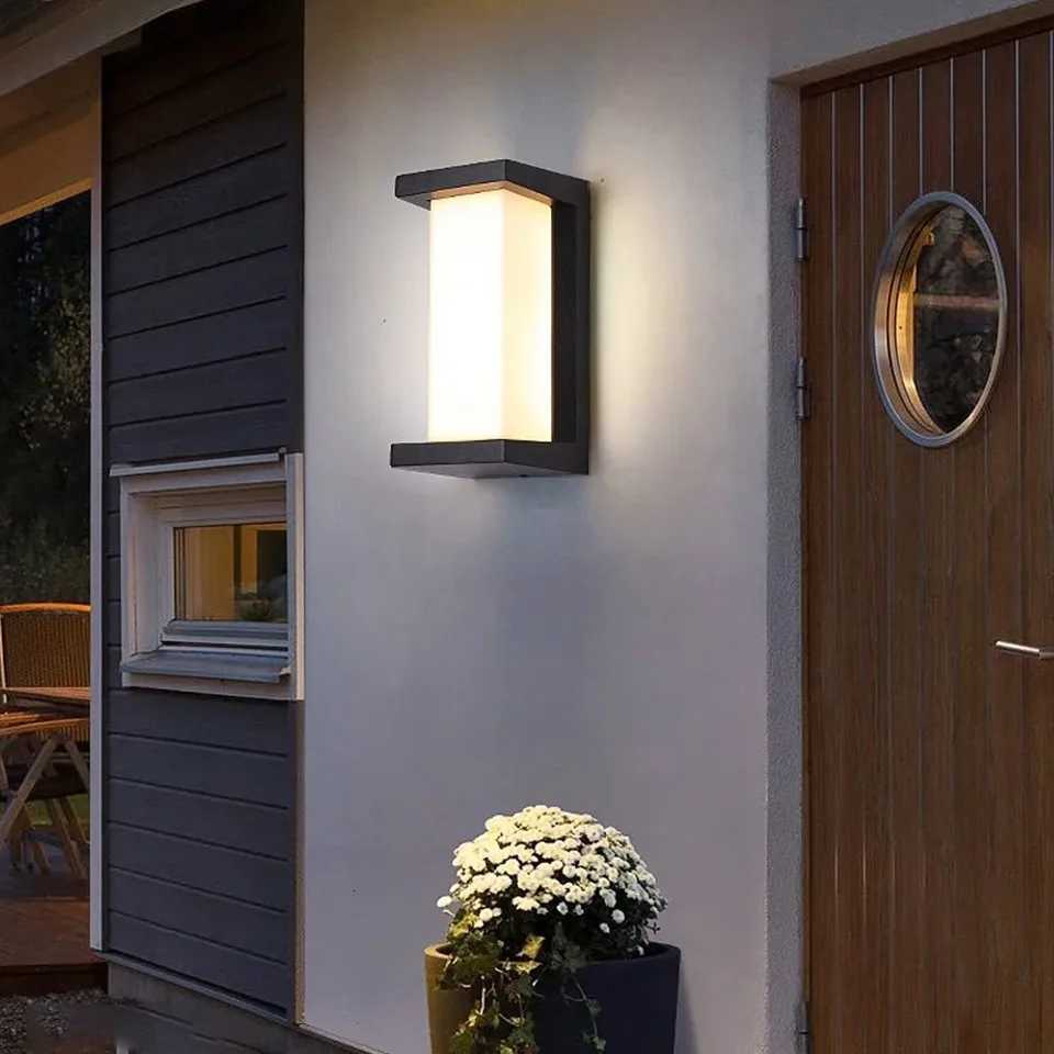 Led Light Motion Sensor Modern Outdoor Lighting AC85-265V Wall Mounted Lamp Garden Lights Background Outdoor Kitchen Staircase L M251126