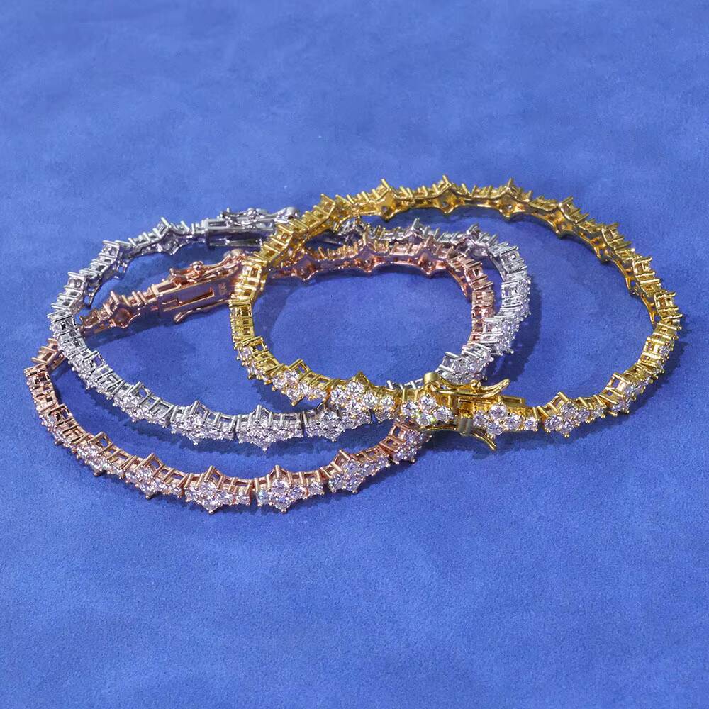 2025 Luxury 65mm S925 Silver VVS Moissanite Airplane Tennis Chain Bracelet Hip-Hop Trendy Accessory for Men Customize