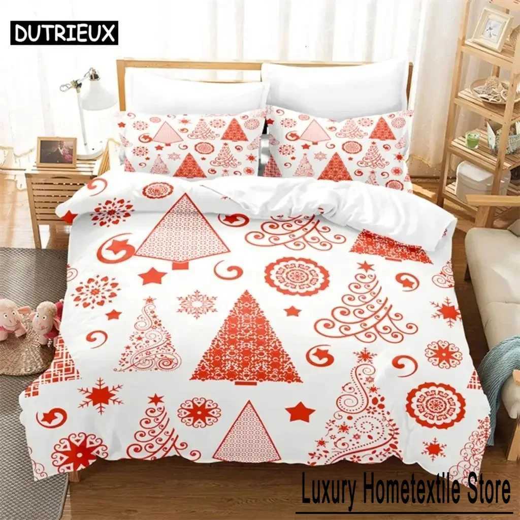 Christmas Christmas Snowman Tree Bedding Set Duvet Cover Set 3d Bedding Digital Printing Bed Linen Queen Size Bedding Set Fashion Design Y251126