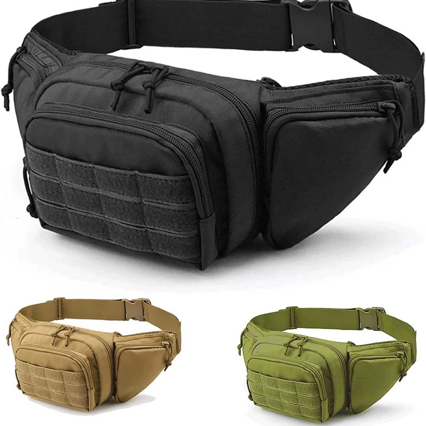 Men Waist Fanny Pack Belt Bag Tactical Military Motorcycle Rider Sports Climb Camping Nylon Male Tool Sling Chest Hip Bum BagT251126
