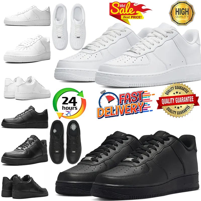 Designer one Casual shoes men women 1 low Triple White Black mens womens trainers sports outdoor platform shoe classic flat sneakers