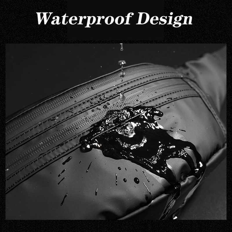 Men Waterproof Simple Leisure Outdoor Travel Fanny Pack Adjustable shoulder Crossbody Waist Bag Man Walk Cycling Sports Belt BagT251126