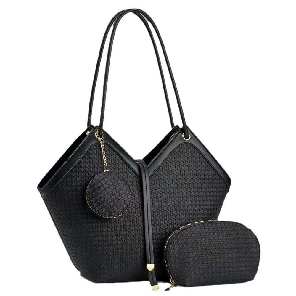 Woven fabric multi piece set women's fashion trend atmospheric large capacity handbag shoulder bag