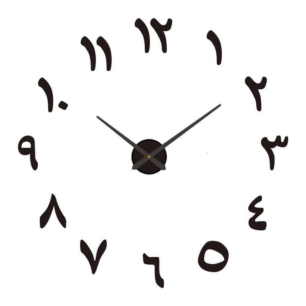 Creative acrylic DIY wall clock household non-punching wall sticker clock living room clock modern simplicity and silence C251126