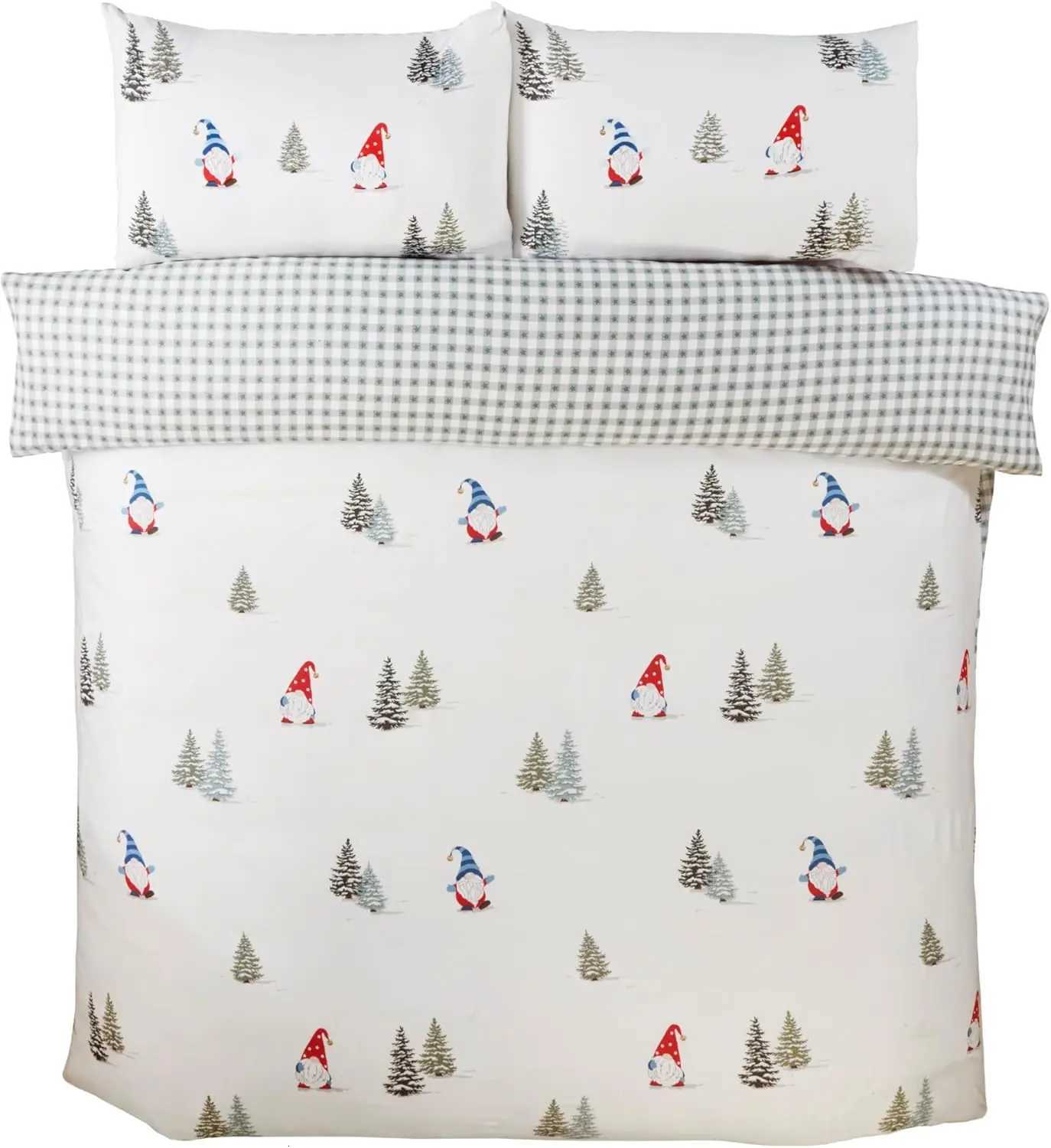 Christmas Home Christmas Bedding Set Winter Gonks Microfibre Duvet Cover Set Single Multi Bedding SetKing Size 220x230cm Y251126