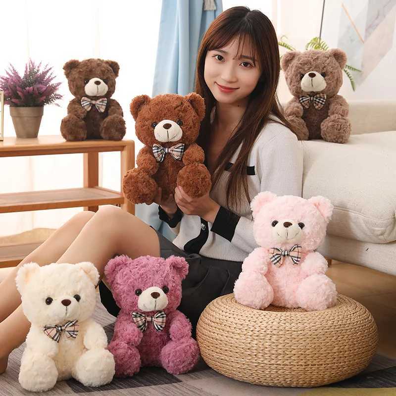 25/35CM Kaii Teddy Bear Plush low Toys Lovely Bow-Knot Bears Toys Stuffed Soft Dolls Xmas Vntine Gift C251202