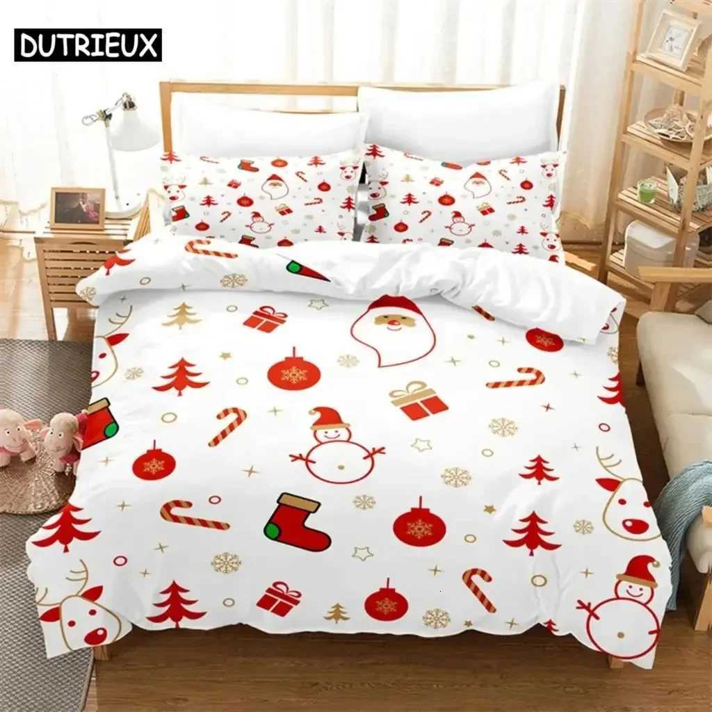 Christmas Christmas Snowman Tree Bedding Set Duvet Cover Set 3d Bedding Digital Printing Bed Linen Queen Size Bedding Set Fashion Design Y251126