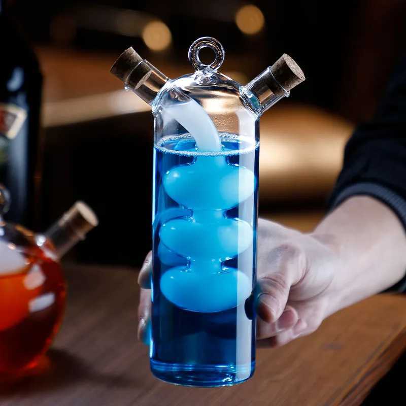 Creative Double Wine Glass Cup Beer Juice High Boron Martini Cocktail Glasses Perfect Gift for Bar Decoration Universal Cup C251126