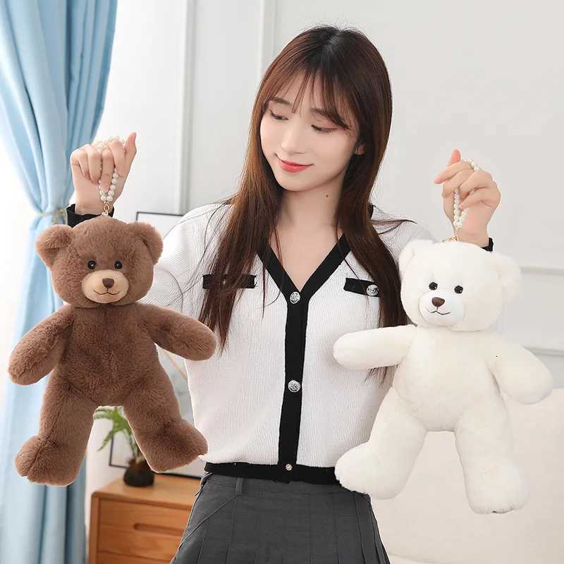 25/35CM Kaii Teddy Bear Plush low Toys Lovely Bow-Knot Bears Toys Stuffed Soft Dolls Xmas Vntine Gift C251202