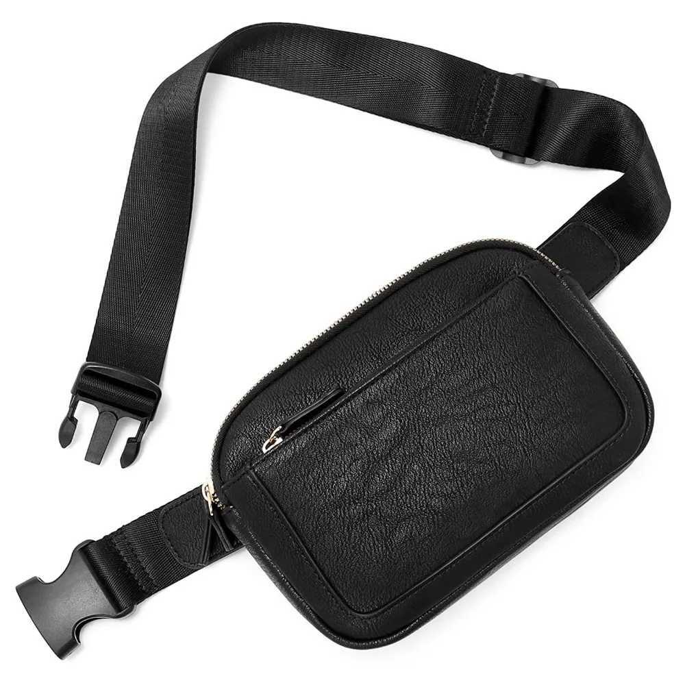 Korean Style Womens Fanny Pack PU Leather Adjustable Strap Crossbody Chest Bag Clutch Bag Card Pocket Women Waist Bag ManT251126
