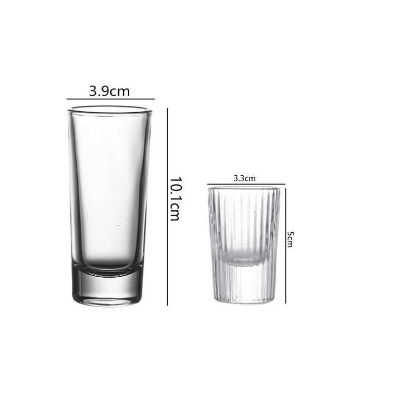 20ml/60ml Small Wine Glass ic Shot Glass Light Luxury Transparent Spirits Cup Elegant Cocktail Vodka Glasses Bar Glassware C251126