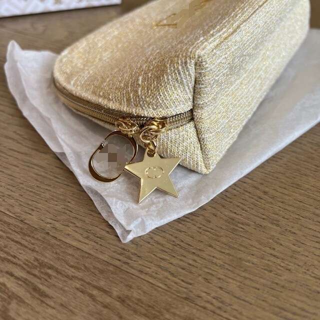 Christmas limited gift gold makeup bag storage bag