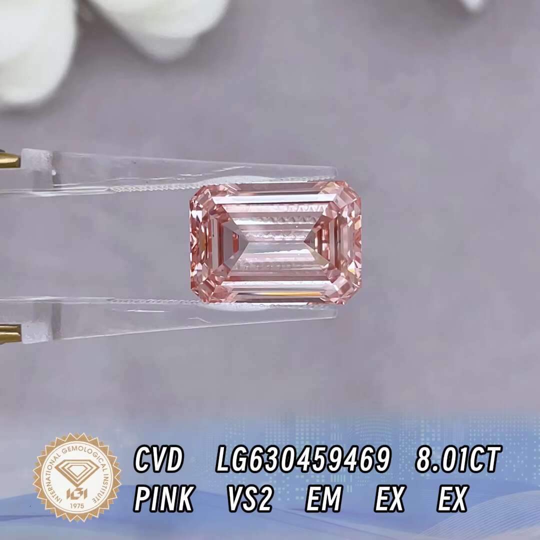 High Quality IGI Certified Fancy Vivid Pink Color Lab Grown Diamond for Wholesale Jewelry Making