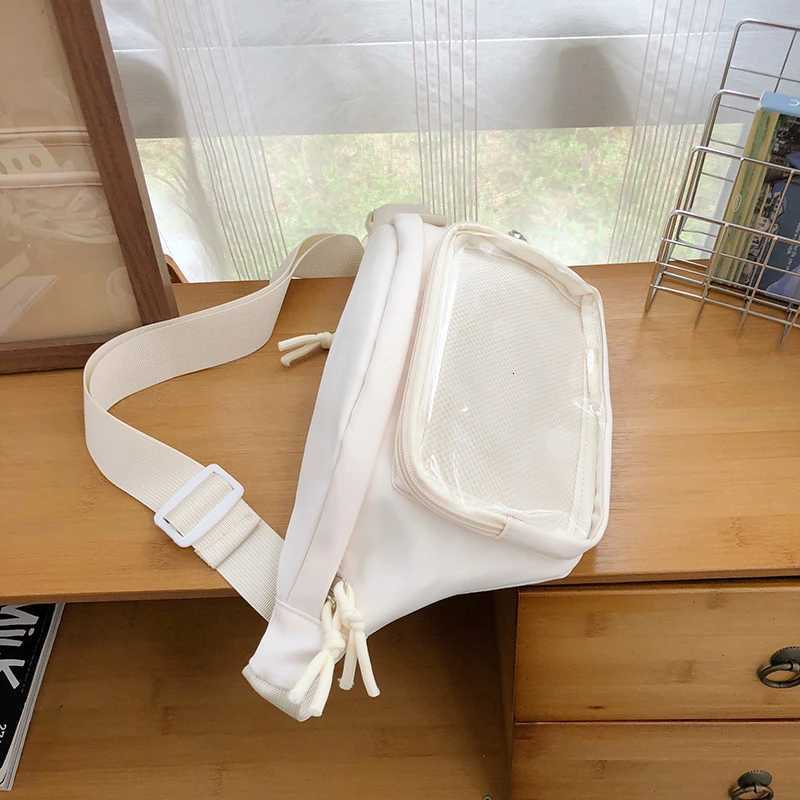 Ita Fanny Pack Waterproof Portable Fashion Clear Window Pins Ita Crossbody Bag Girls Soft Casual Designer Waist Bag Belt PouchT251126