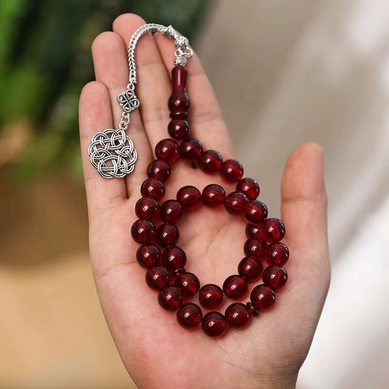 Charm Jewelry Necklace Islamic Gift 33 Muslim Rosary Acrylic Tasbih 12mm Bracelet Prayer Beads Subha