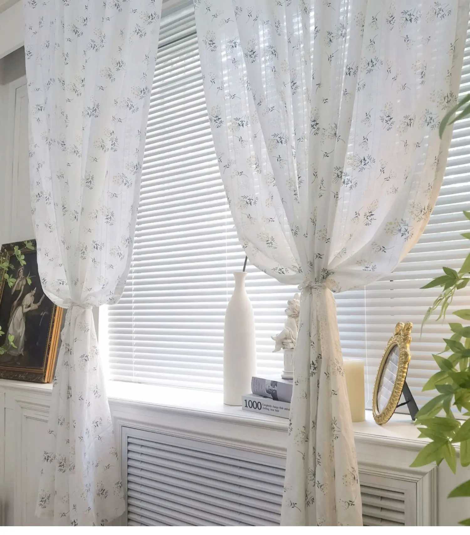 Christmas Korean Cotton Daisy Curtains Road Pocket Shade Curtain Floral Tassel for Kitchen Bedroom Living Room Bay Window Cabinet Curtain Y251126