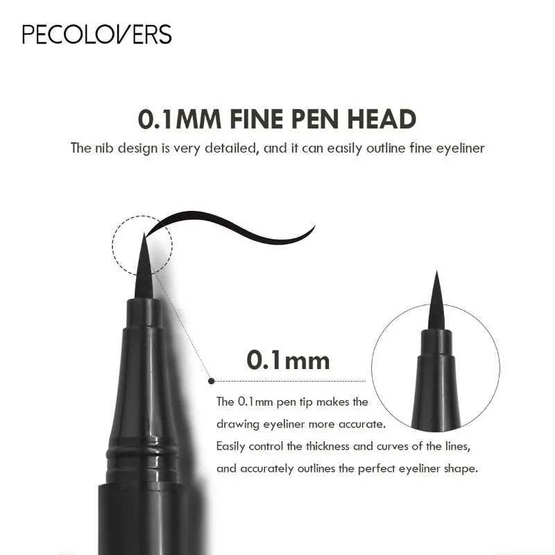 5PCS/Set Smooth Liquid Eyeliner Pen Waterproof Long-lasting Makeup Black Ultra-fine Pen TipCreate A Charming Eye MakeupT251126