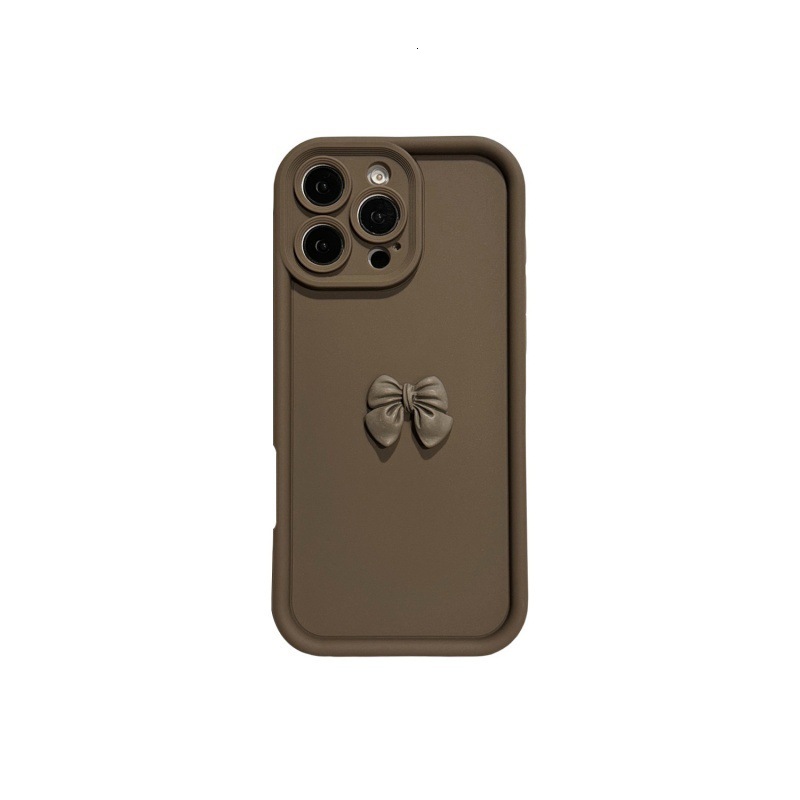 Bowknot Phone Case Compatible With iPhone 17 Pro Max Creative Matte Full Coverage Shockproof Cover iPhone 16/15