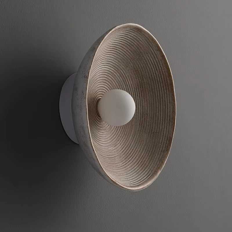 Retro Japanese Resin Wall Lamp Suitable for Living Room Bedroom Bedside Background Decoration Light M251126