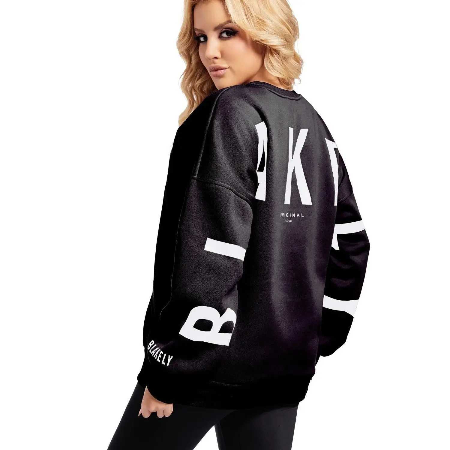 Y2K American Harajuku Clothing Thickened Fashion Letter Printing Pullover Sweatshirt Womens New Style Long Sleeve Sweatshirt J251136