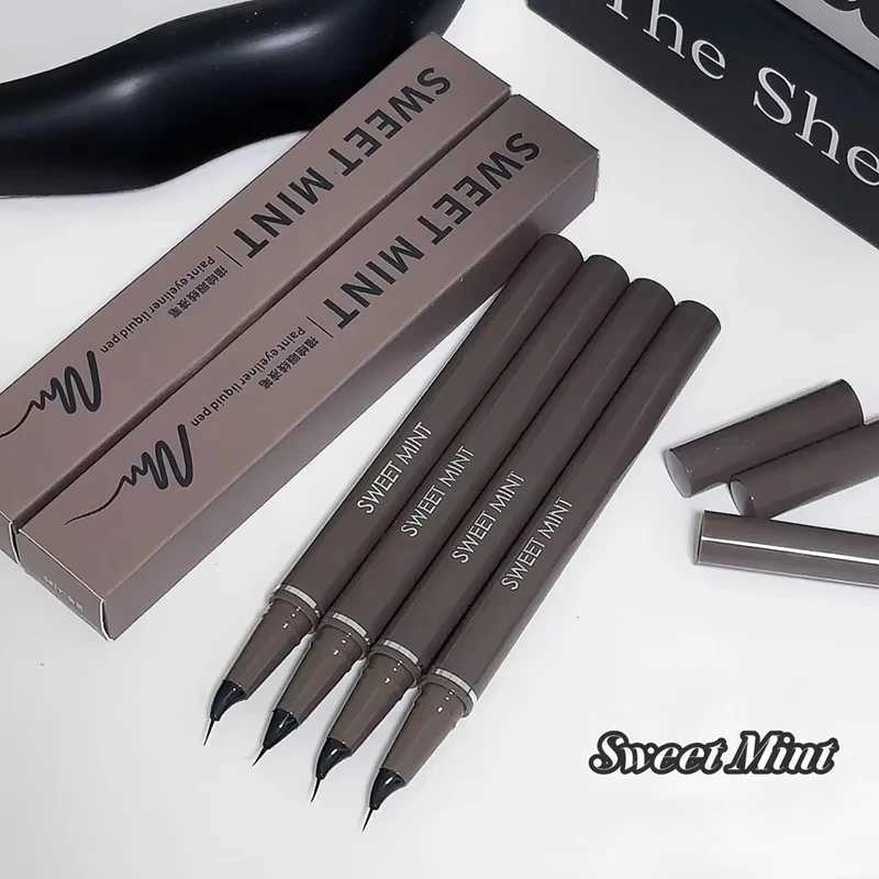 Ultra-fine Liquid Eyeliner Skinny Curved Brushwork Long lasting Waterproof Anti Shake Fast Drying Slim Enlarged EyesT251126